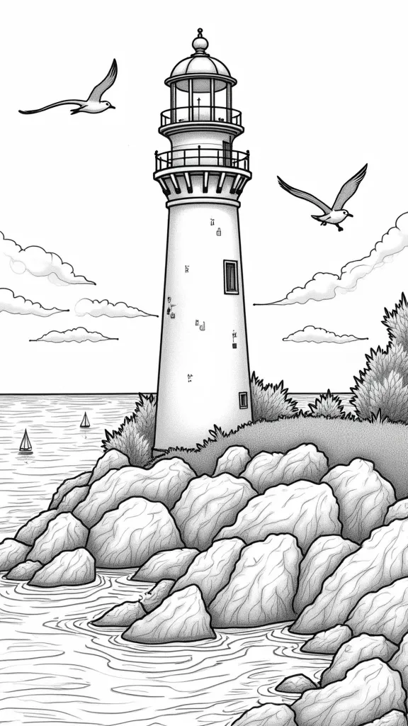 coloring pages of lighthouses